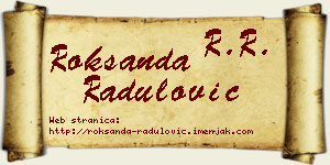 Roksanda Radulović vizit kartica